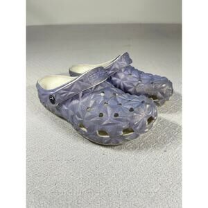 Crocs Classic Iridescent Geometric Purple Clog Shoe Size 4